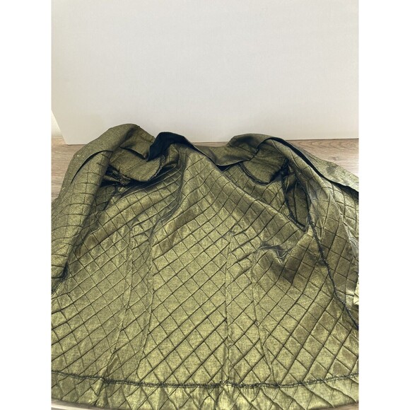 Vtg Handmade Womens 2 Pc Suit Unsized Measures 10 M Skirt & Top Green Retroglam - Picture 6 of 11